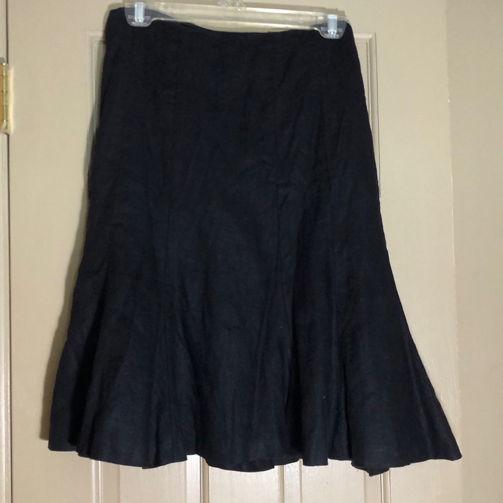 Fun black linen Chaps skirt! Size 16